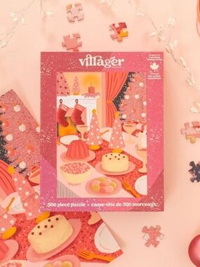 Villager Puzzles Pink Holiday puzzle